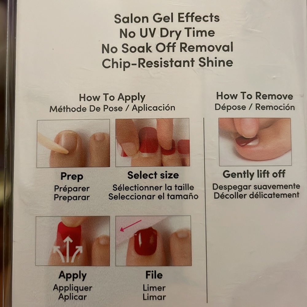2/$20 PEDI gel nail wraps kit barbiecore pink sparkling sorbet sunrise dashing - Picture 4 of 6
